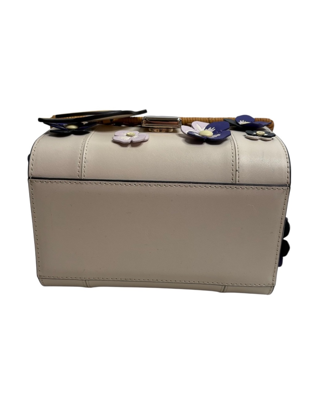 KATE SPADE Wild Petal Birdhouse Crossbody Handbag in Cream and Tan NWOT - Picture 5 of 8